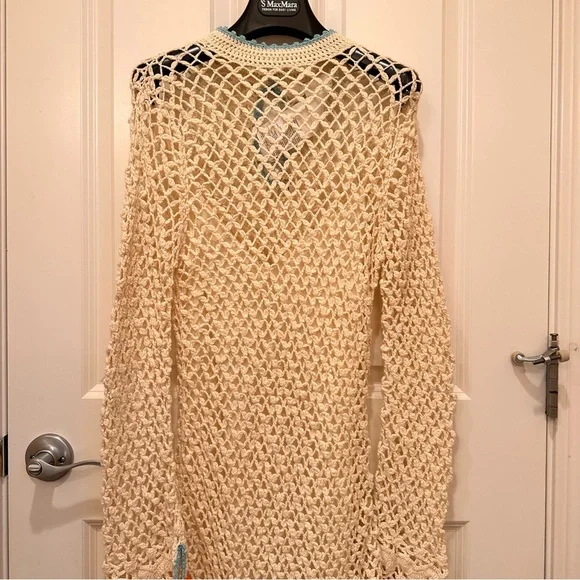 Sportmax by Max Mara Label-cut Multicolour Crochet Freccia Short Dress Size: S - Picture 6 of 14